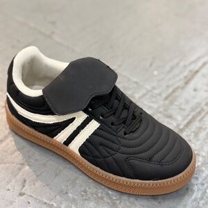 Black  Classic Low Top Casual Shoes Leather Comfort NonSlip Sneaker 2195